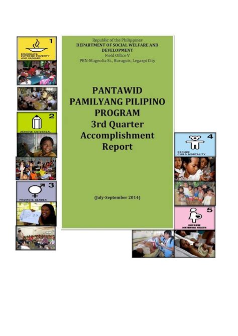 Quarterly Report on Pantawid Pamilyang Pilipino Program.